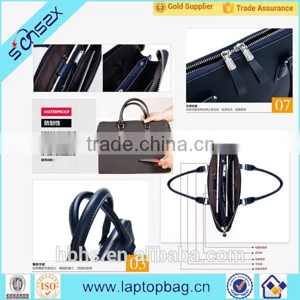 Brand Handmade Men Leather Briefcase photo-5