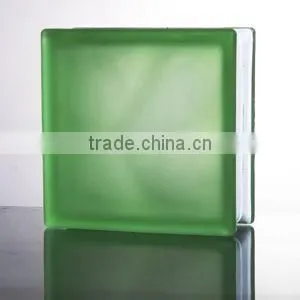 190*190*80mm Decorative Hollow Green Cloudy Block Glass /colored Block Glass With Best Price photo-2