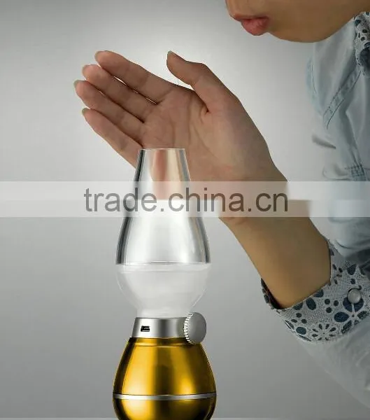 Colorful Wireless Blowing Control Kerosene Oil Desgin LED Lamp photo-4