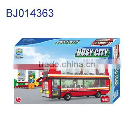 Education Plastic Diy Toy Funny Kids 3D Yellow School Bus Model photo-3