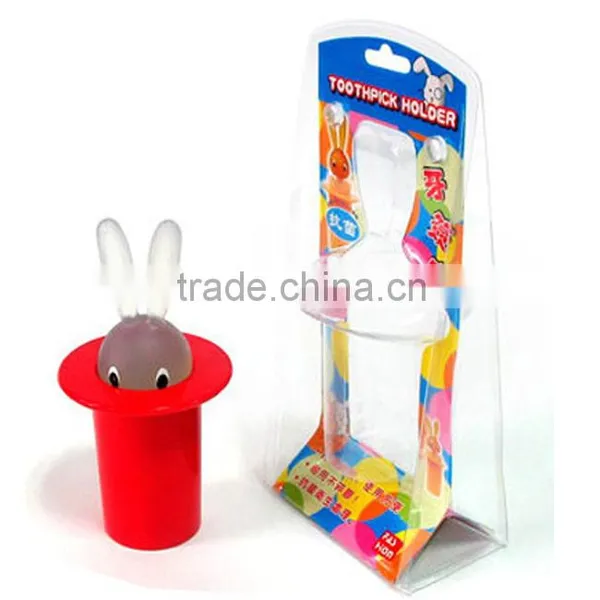 Novelty Gift Free Sample Funny Plastic Tube Rabbit Toothpick Holder photo-4
