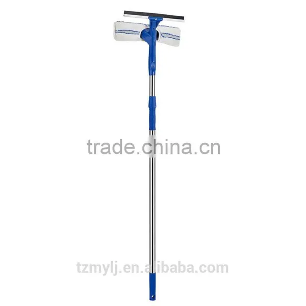 Window Wiper Rubber Blade and Fiber Cloth Head Telestopic Handle Can Extend to 240cm