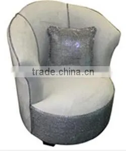 Tulip Tween Chair Gray Velvet With Gray Sequins