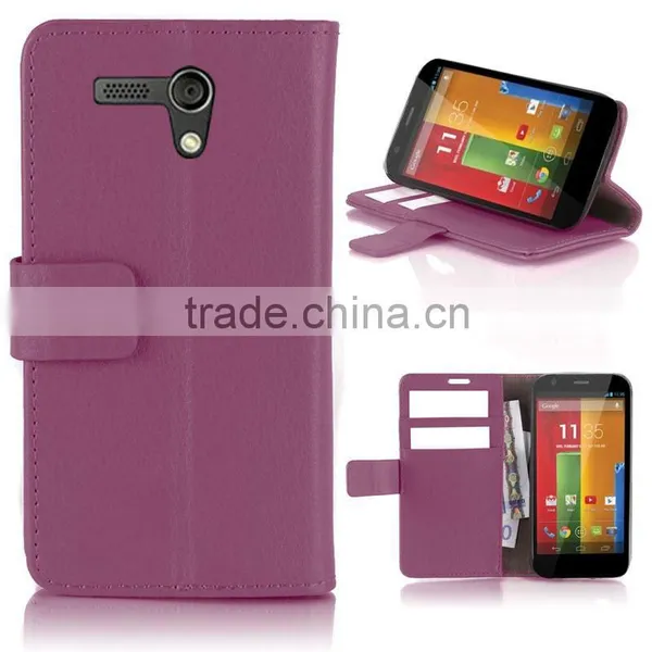 For Moto G Purple Wallet Leather Case High Quality Factory's Price
