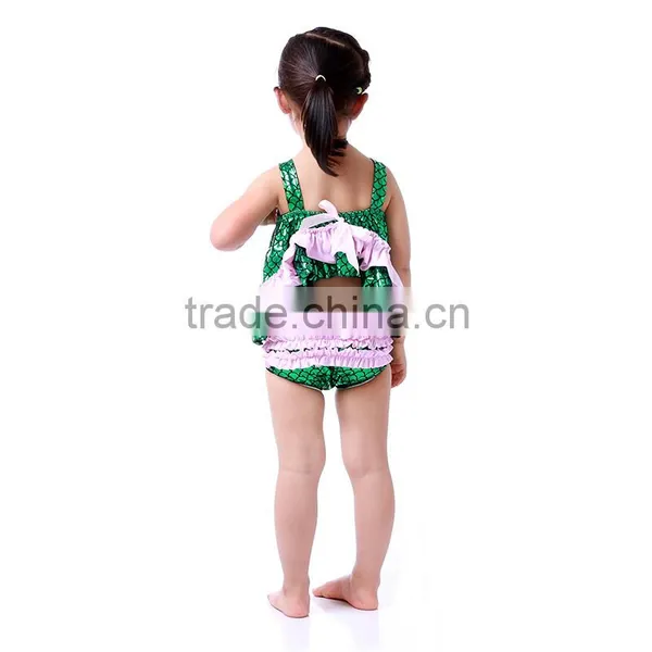 Sequin Halter Crop Top Tank Top Shirt Mermaid Top Birthday Halloween Costume Baby Toddler Girl Champagne Clothing photo-3
