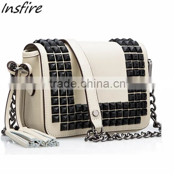 Metal Rivet PU Leather Wholesale Clutch Cool Chain Shoulder Bag Wholesale photo-2