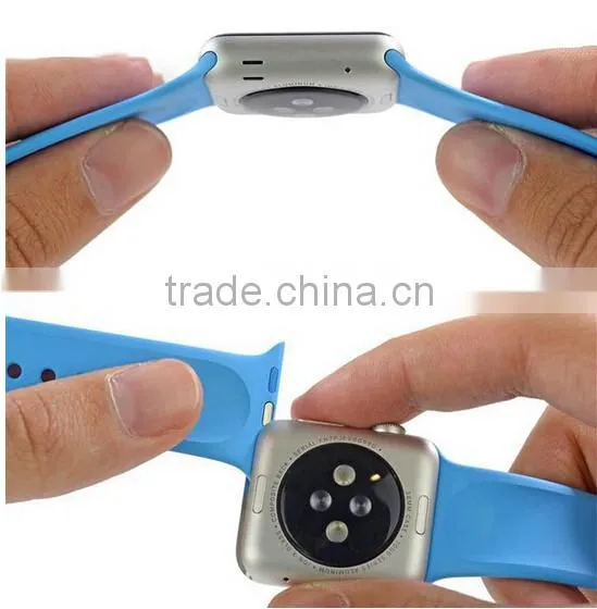 Smartwatch Silicone Strap Band Replacement Sport Watch Wrist Straps With Connector Adatptor Adjustment Length For Apple Watch photo-3