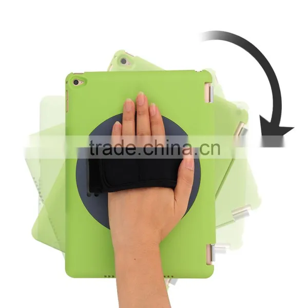 Special Design 360 Rotating Handheld PU Cover for Ipad Air 2 Case photo-2