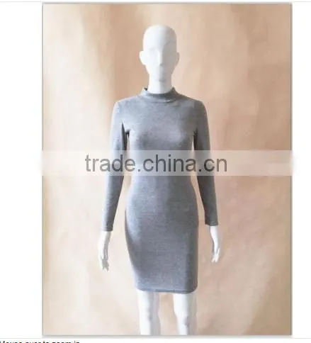 2016 Long Sleeve Sapndex Dresses Autumn Dresses High Collar Sexy Bandage Bottoming Women Casual Dress photo-3