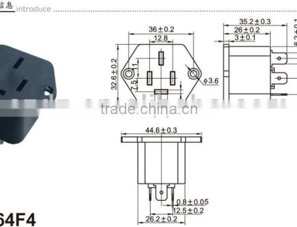 dc Power Jack Socket,Green Terminal DC Plug and Jack - BNC Male Connector photo-6