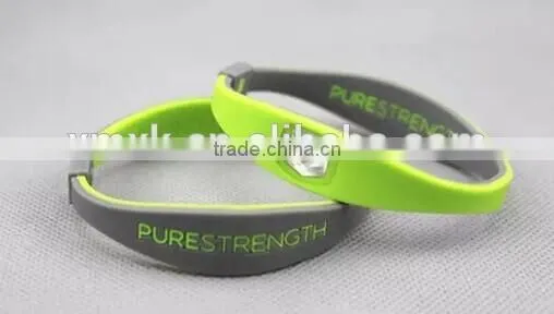 Rubber Wristband Energy Pure Strength Silicone Magnetic Fashion Bracelet photo-2