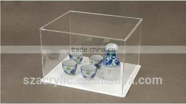 Counter Clear Acrylic Ceramic Tea Set Display Box photo-2