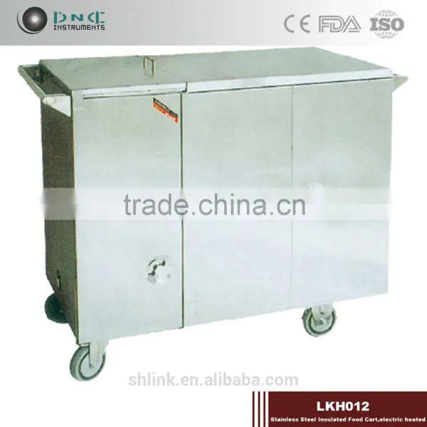 LKH012 Stainless Steel Insulated Food Cart,electric Heated Medical Trolley