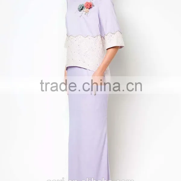 High Quality Appliqued Beaded Hot Girls Summer Muslim Dress photo-2