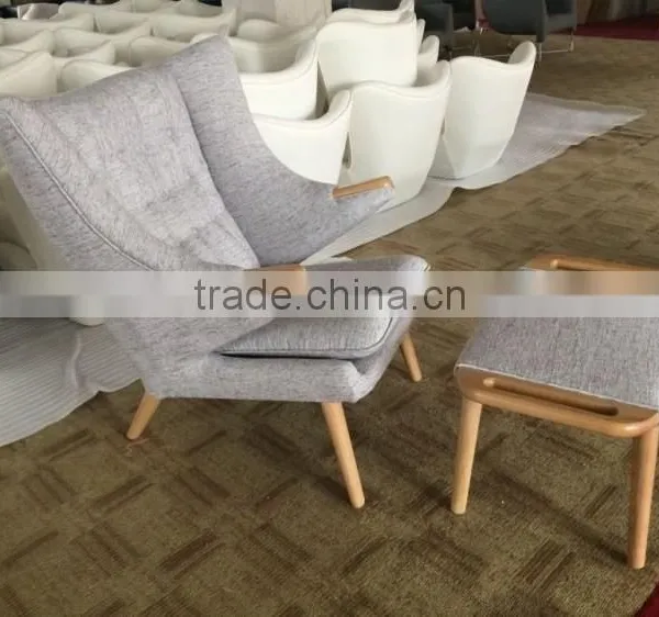 Replica Hans J. Wegner Teddy Papa Bear Chair With Ottoman photo-5