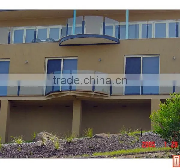 Cheap Glass Floor Mounted Balcony Railing Design Made in China photo-4
