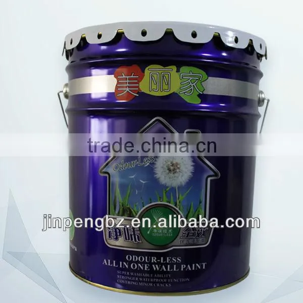 Printed Painting Round Metal Can With Lid