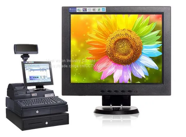 12-inch Desktop TFT LED Display With 1024x768 Pixels for PC and POS