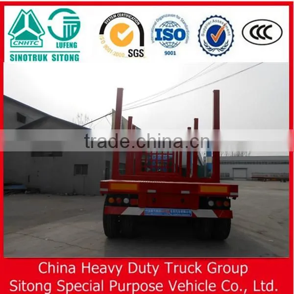 3 Axle Long Wood Transport Semi Trailer Log Truck Trailer photo-5