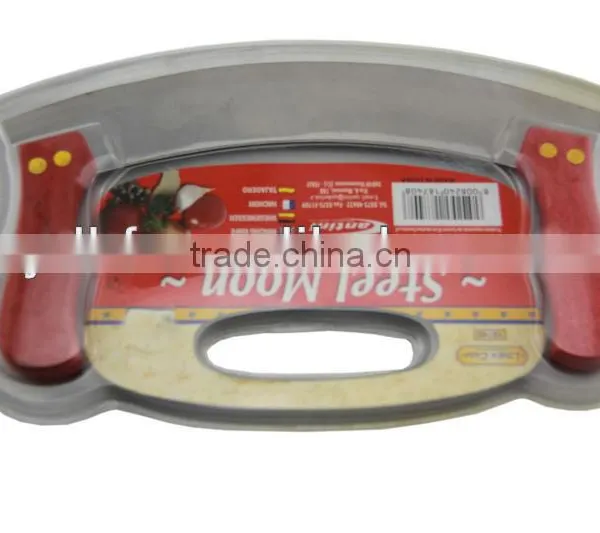 K078/DB Cheese knife with double blade, stainless steel cheese cutting tool