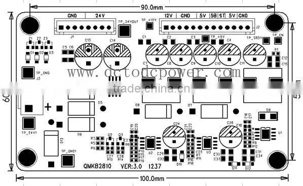 Car LCD TV TV Power Supply Board Buck Module 12V24V5V Quad Output Driver Power Module photo-3