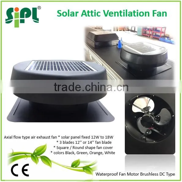 SUNNY FAN 18 Watt Solar Panel Powered Heat Exhaust Residential Roof Ventilation Air Extractor Fan photo-3