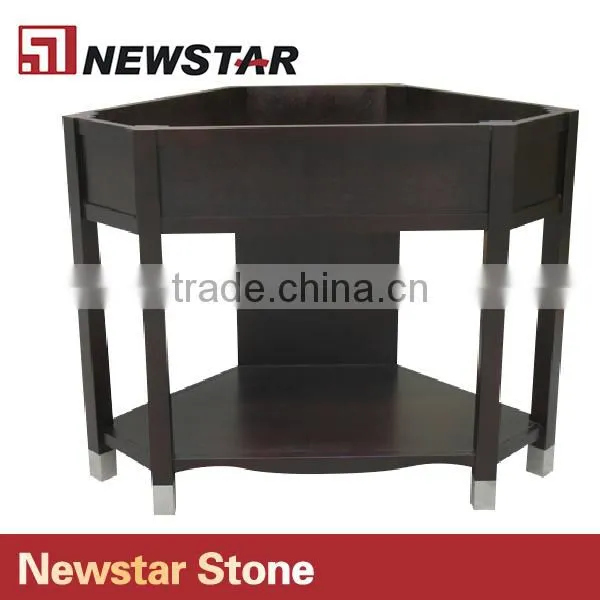 Wooden Base Corner Bathroom Vanity photo-3