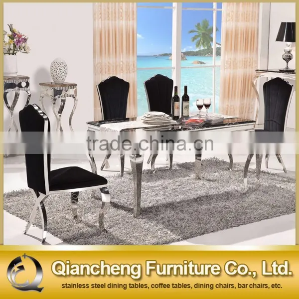 Dining Room Furniture Marble Stainless Steel Dining Table for 6 People photo-2
