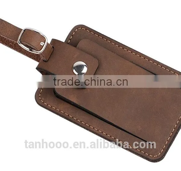 Customize Genuine Real Leather Fashion Luggage Baggage Tag Handbag Tags photo-5