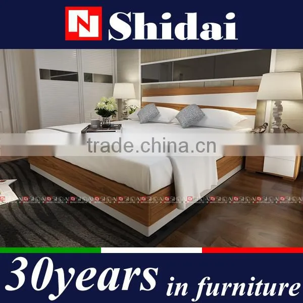 Modern Walnut and White Finished Bedroom Set Contemporary(QUEEN) B-818 photo-3