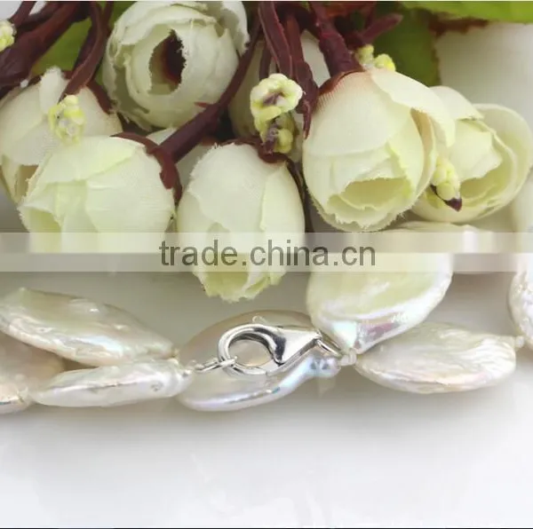 14mm Necklace and Bracelet Freshwater Pearl Set photo-2