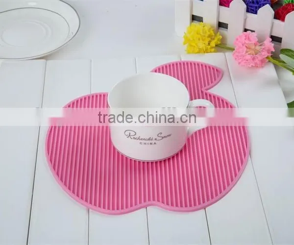 Food Grade Silicone Funny Apple Shape Coaster photo-2