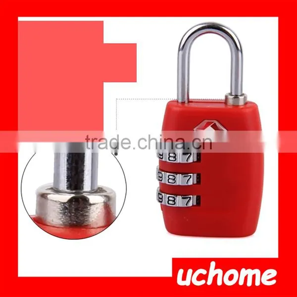 UCHOME Christmas Gift Colorful Custom Travel Secure Code TSA Lock, Luggage 3 Digital Combination TSA Code Lock Padlock photo-3