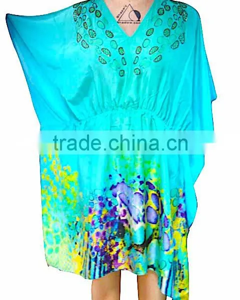 Beautiful Tropical Blue Beach Kaftan photo-4