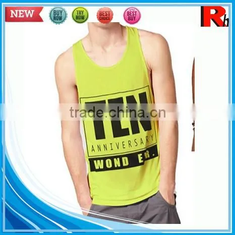 China Cheap Sports Bodybuilding Screen Printed Wholesale Tanktop Gym Men photo-4