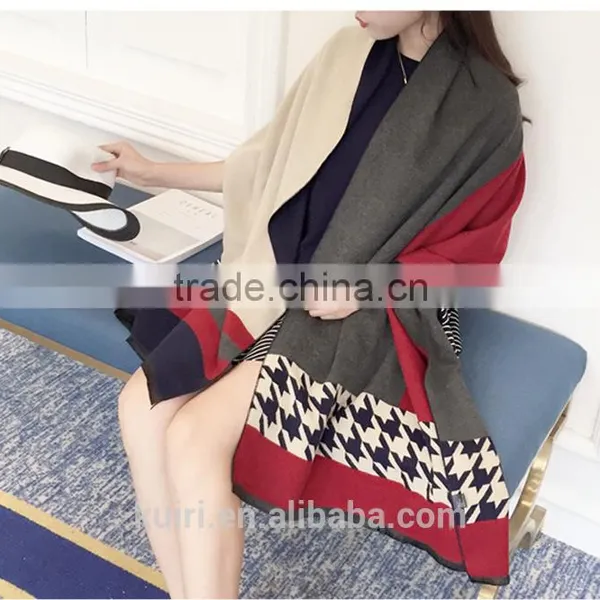 Winter ImitatiOn Cashmere Shawl Fashion Star With The Scarves Long Thermal Print Women Muffler Women Neckerchief photo-4