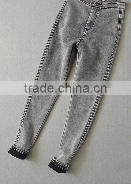 Runwaylover EY0626P Winter Ladies Skinny Long Denim Jeans Women photo-2