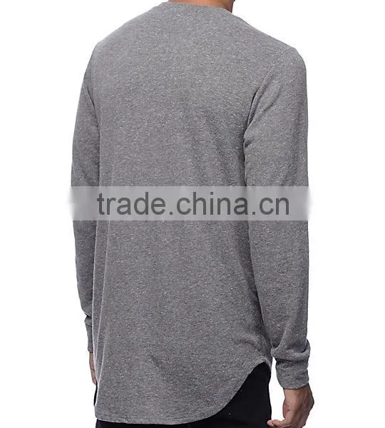 Distressed Heathergrey Long Sleeve Knit Mens Hoodie&sweatshirt photo-2