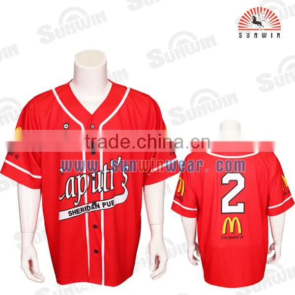 Short Sleeveless Buttons Custom Baseball Jersey for Men photo-2