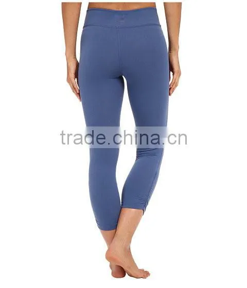 Custom Solid Color Shinny Yoga Pants Tight Sport Running Pants for Women photo-3
