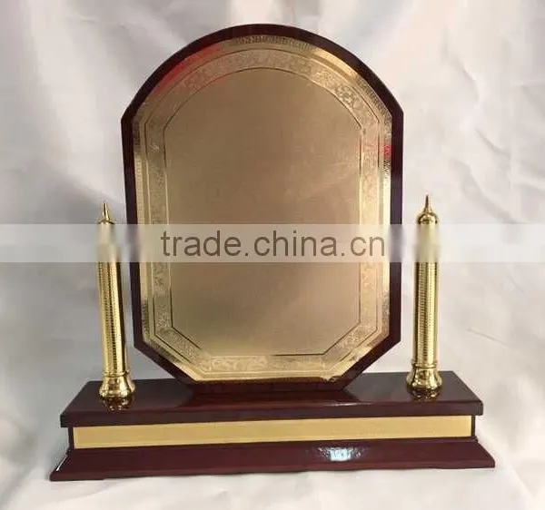 Hot Sale United Arab Emirates National Celebrative GOLDEN Wooden Shields photo-2