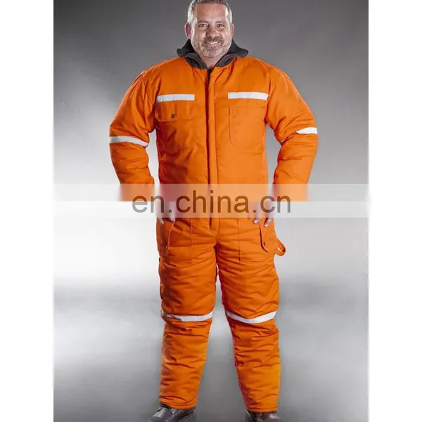 High Quality Cotton Cold Storage Freezer Suits Winter Coverall With Reflective Stripe photo-6