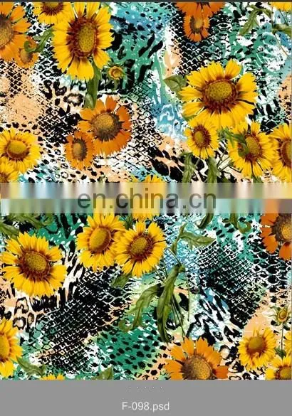 New Style Print Polyester Fabric Chiffon Free Sample For Woman Garment photo-2