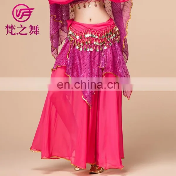 Indian Chiffon Long Professional Belly Dance Skirt Q-6033# photo-5