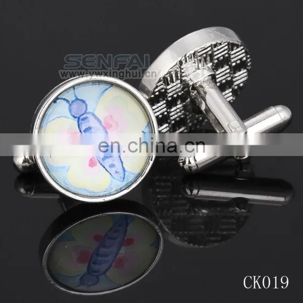 2014 Luxury Crystal Cufflinks Custom Crystal Cufflink Butterfly Cufflinks