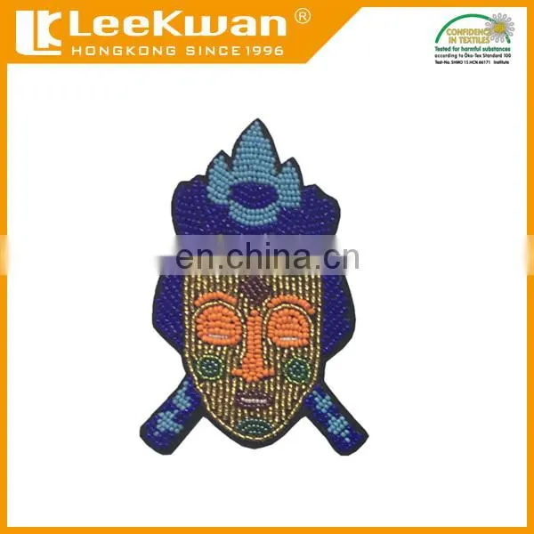 High Quality Sew on Crystal Beaded Rhinestone Buddha Applique Patch photo-2