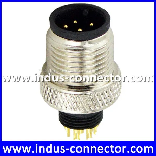 Factory Supply M12 4 Pin a Code Male Shielded Plug for Industry photo-2
