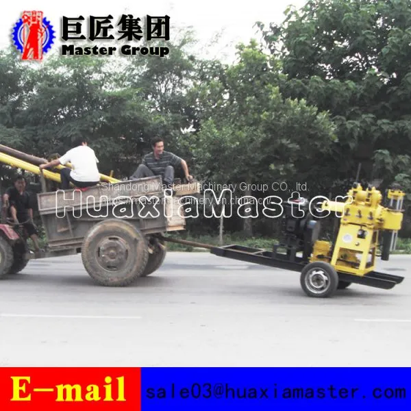 XYX-200 Wheeled Hydraulic Core Drilling Rig Trailer Travelling Hydraulic Water Well Drilling Machine Mobile and Convenient photo-2