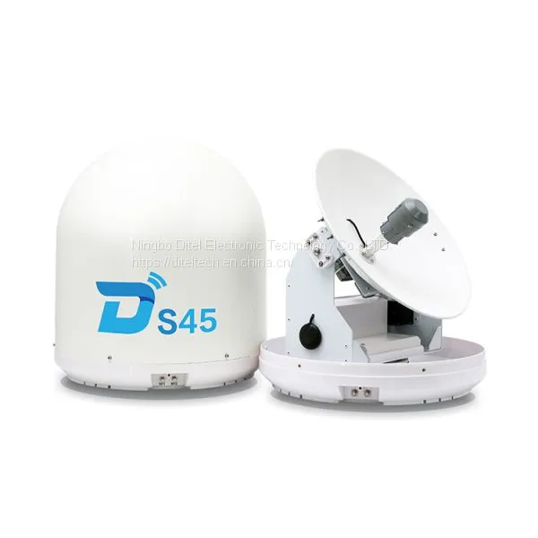 Антенна для морской спутниковой телевидения Ditel S45 на кю-диапазоне 45 см с мобильной автоматической отслеживанием спутников для лодок