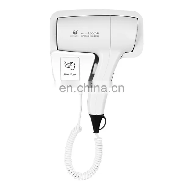 1200W Factory Wholesale Overheating Protection Hotel Wall Mounted Electric Hair Dryer